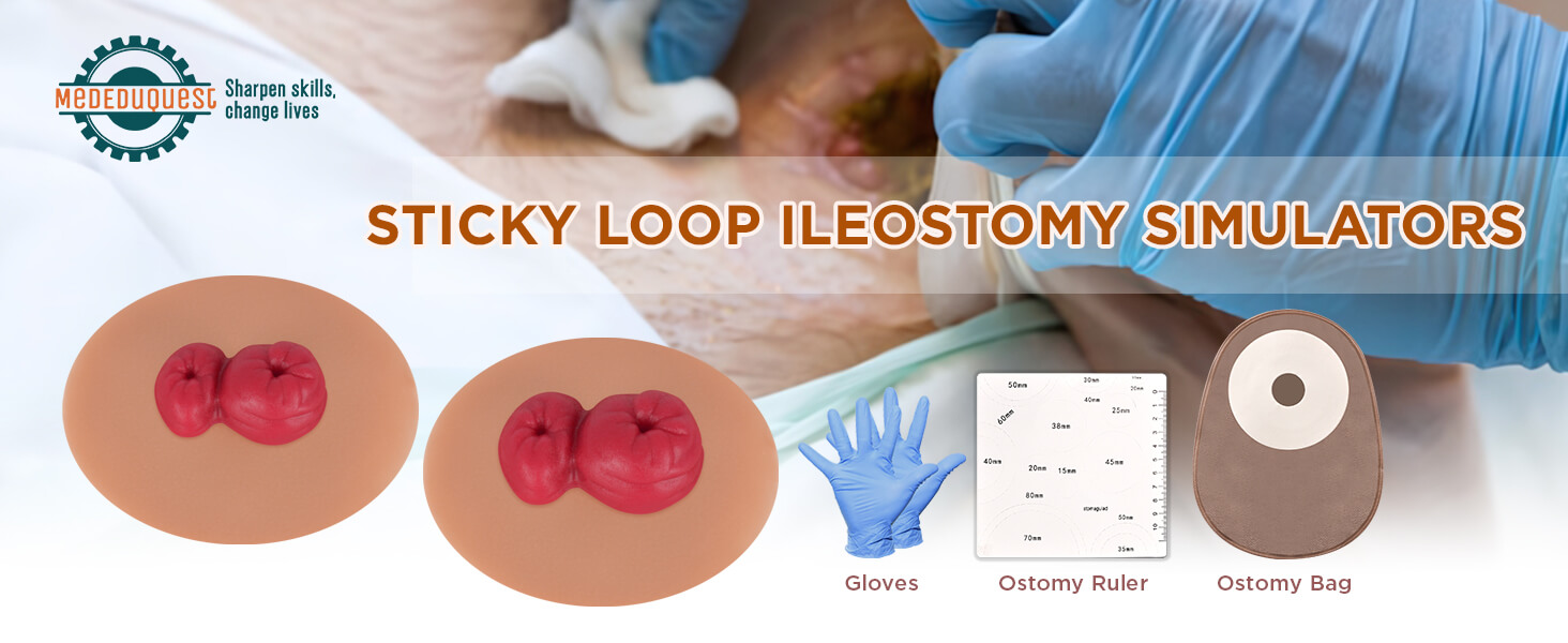 Sticky Loop Ileostomy Simulators, Multi-Skin Tone