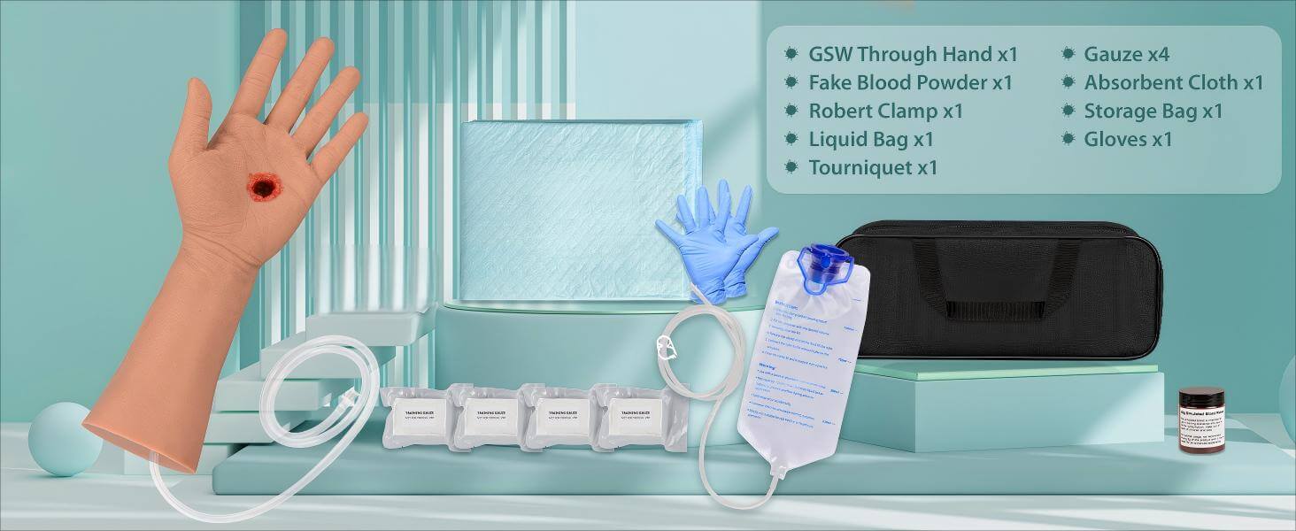 GSW Through Hand Tourniquet Training Kit