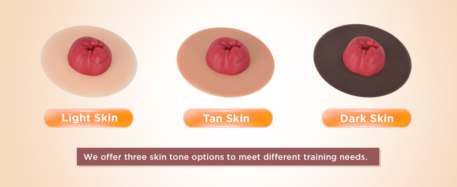 Sticky Colostomy Care Simulators, Multi-Skin Tone