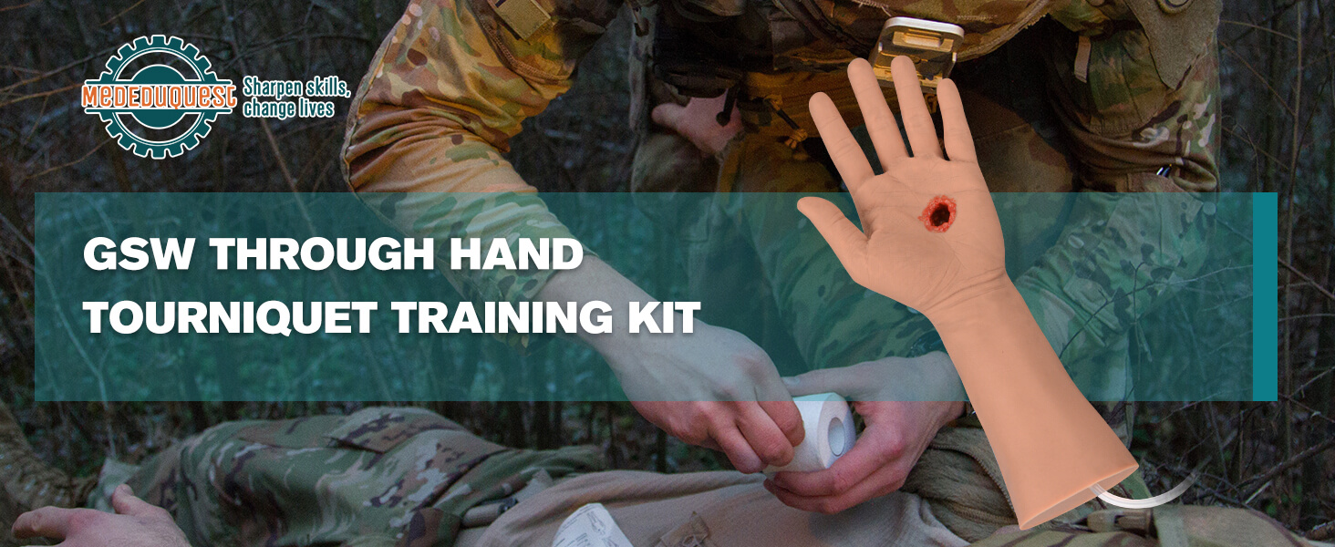 GSW Through Hand Tourniquet Training Kit