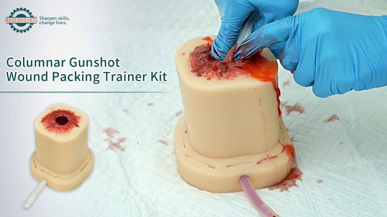 Deep Gunshot Wound Packing Simulator with Suture