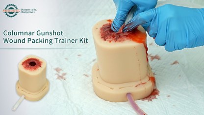 Deep Gunshot Wound Packing Simulator with Suture