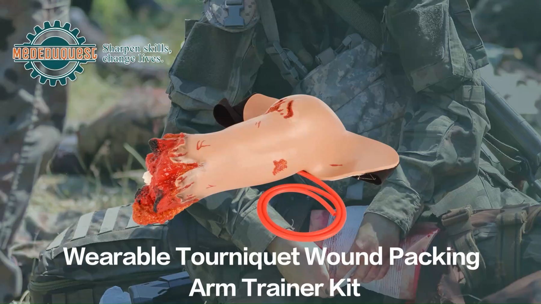 Wearable Amputation Arm Tourniquet & Wound Packing Trainer