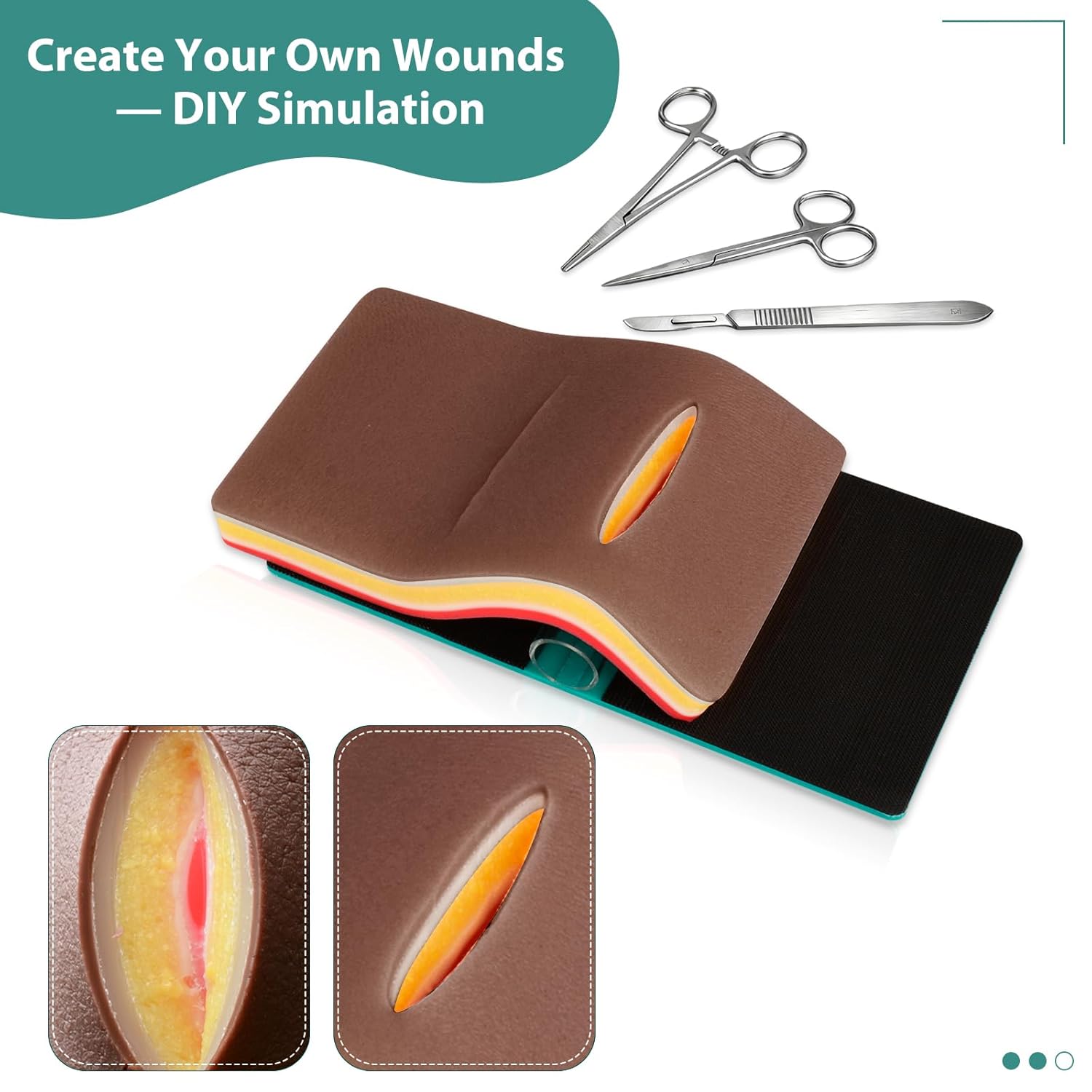 Advanced 5-Layer Suture Practice Pad with Tension Base