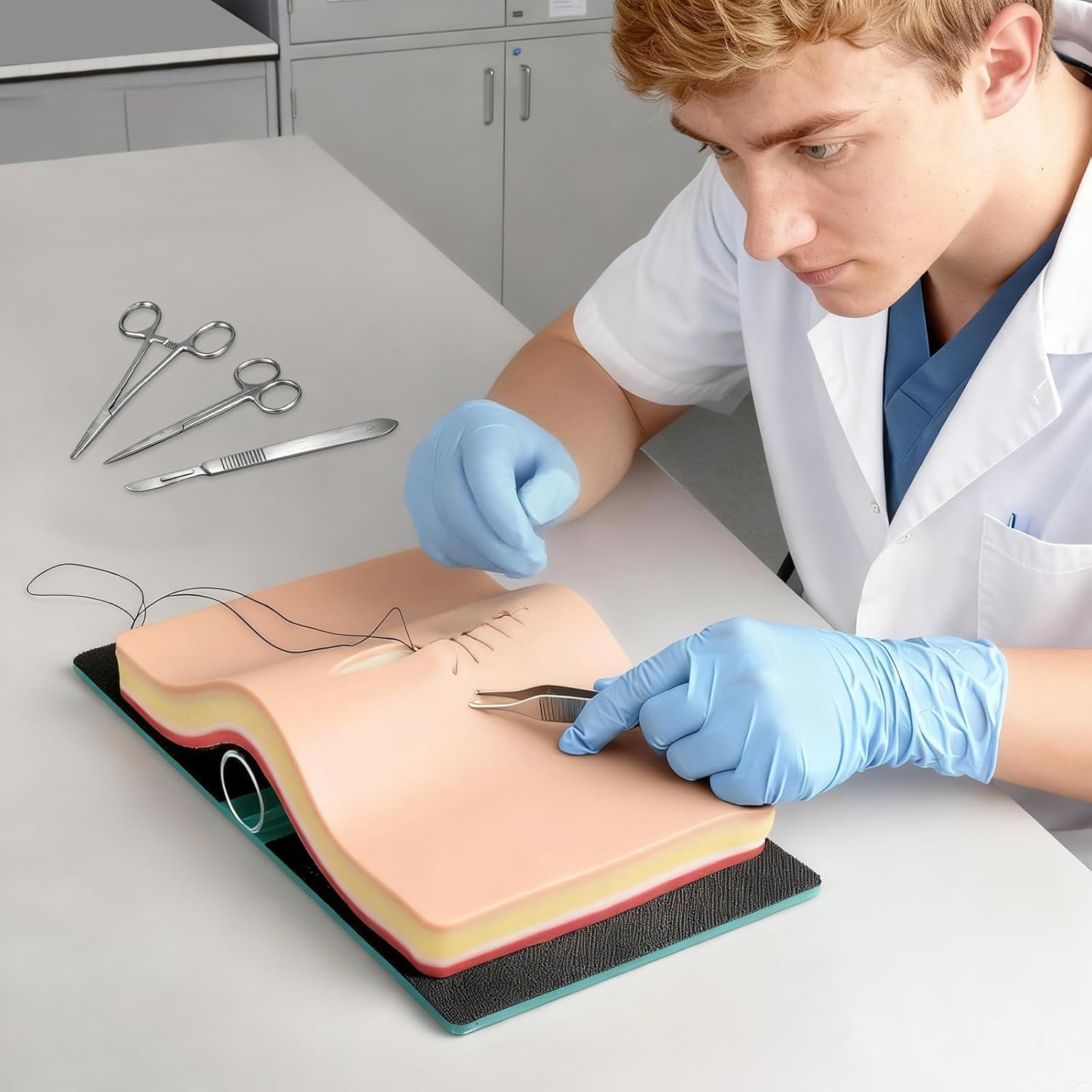 Light Skin Suture Practice Pad for Medical Students and Nurses