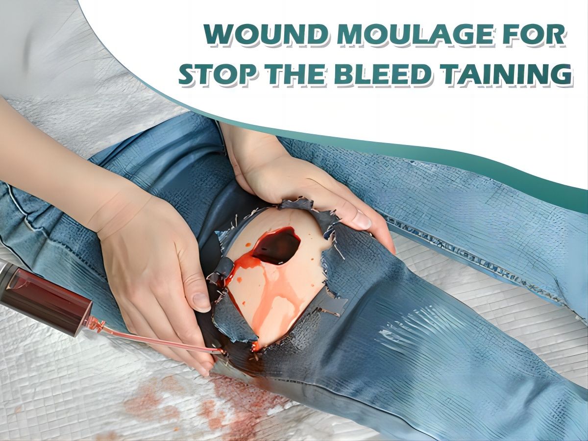 wearable haemostatic wound packing trainer for first aid stop bleeding training