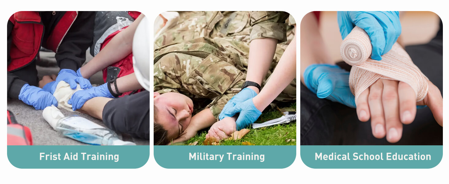 GSW Through Hand Tourniquet Training Kit Application