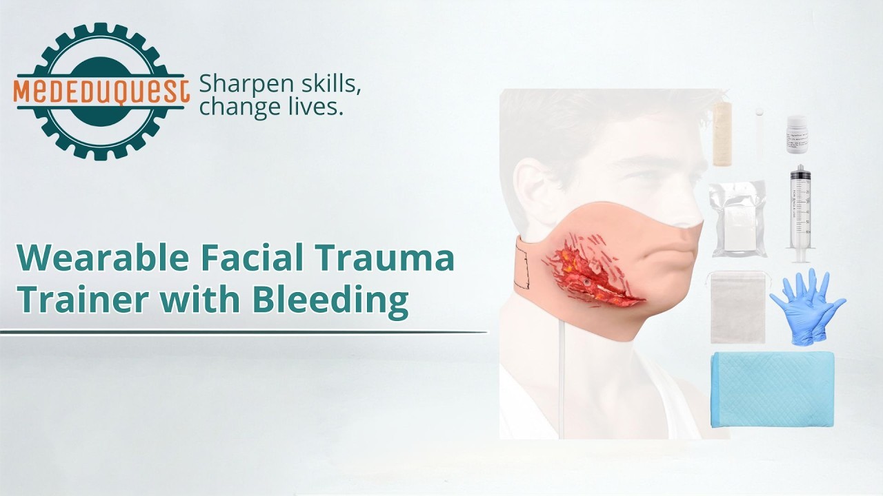Wearable Facial Trauma Laceration Trainer with Bleeding Simulation