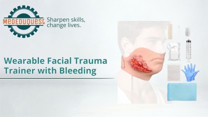 Wearable Facial Trauma Laceration Trainer with Bleeding Simulation