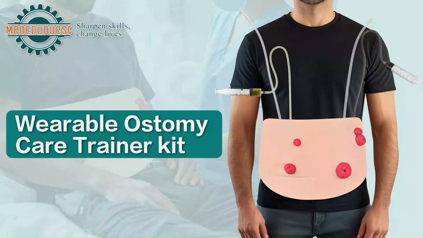 MedEduQuest Wearable Ostomy Care Trainer Kit for Teaching Demonstration