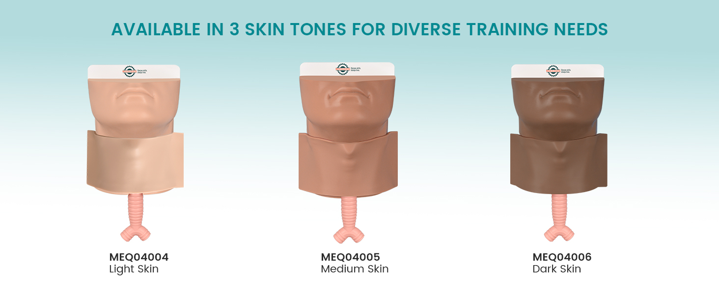 Cricothyrotomy Task Trainer, 3 Skin Tones
