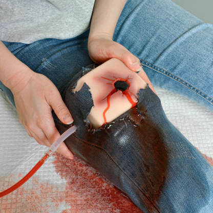 wearable haemostatic clotting trainer