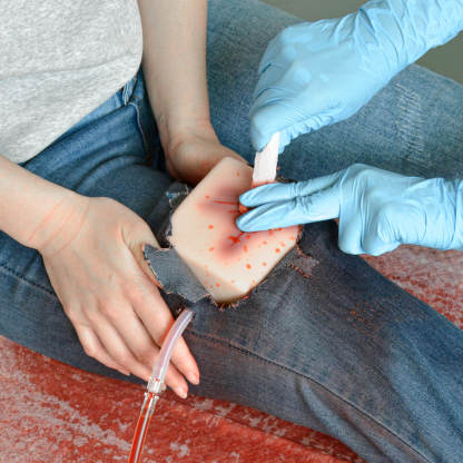 gunshot wound haemostatic clotting trainer