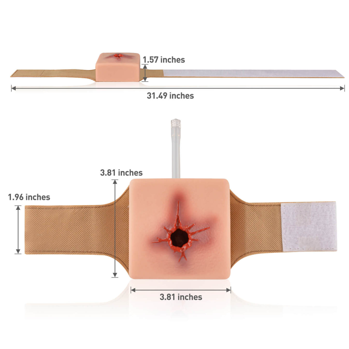 gunshot wound haemostatic clotting trainer size