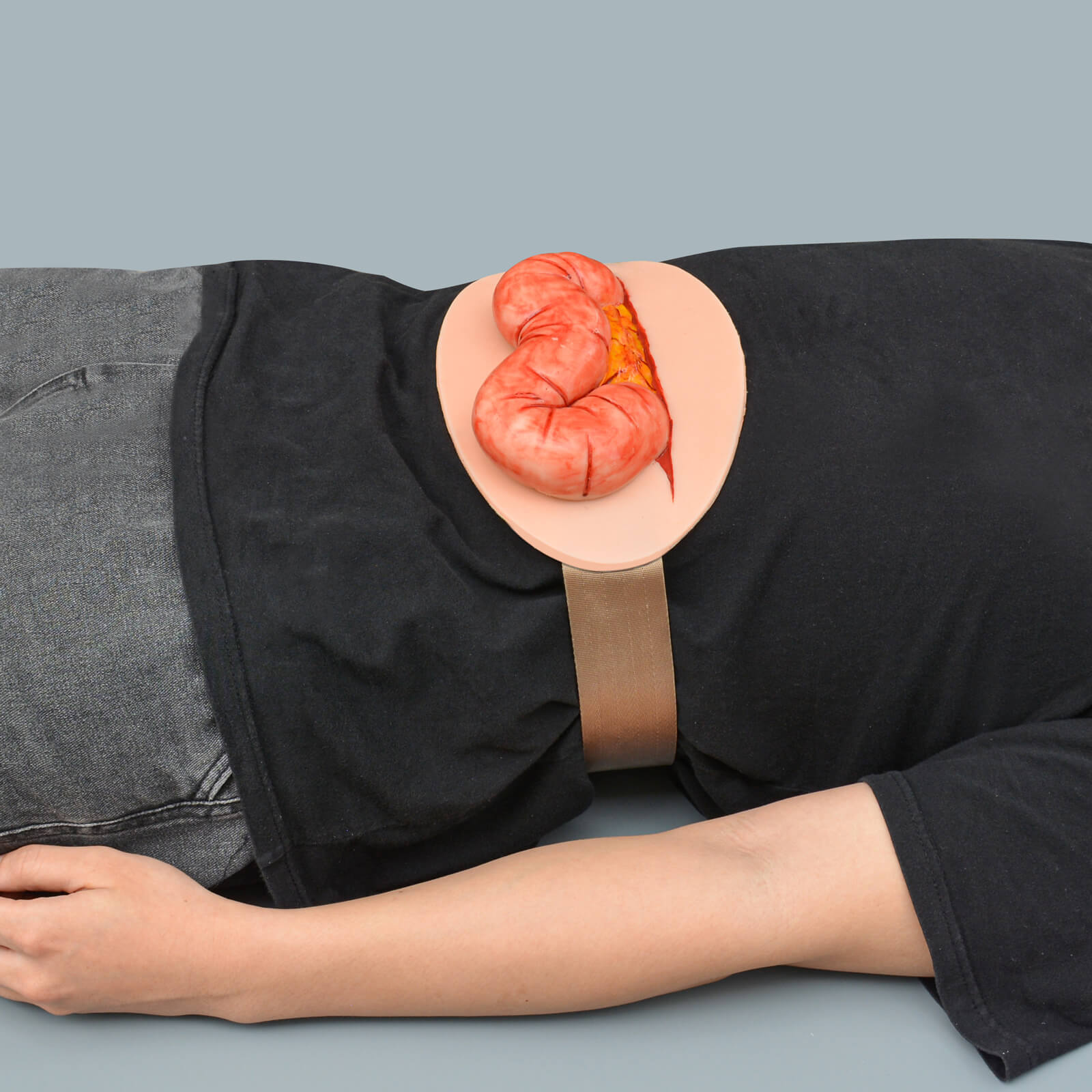 wearable abodminal evisceration for wound care training