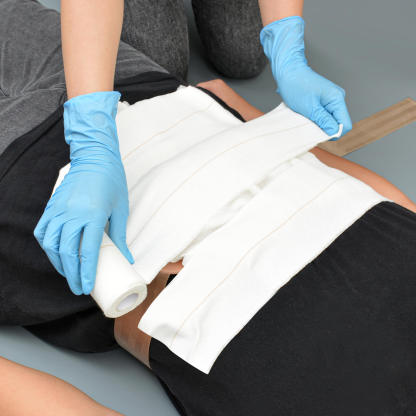 wearable abodminal evisceration for wound care training