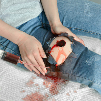wearable haemostatic wound simulator