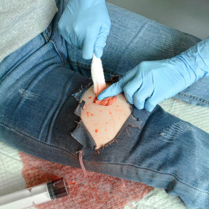 wearable haemostatic wound packing trainer