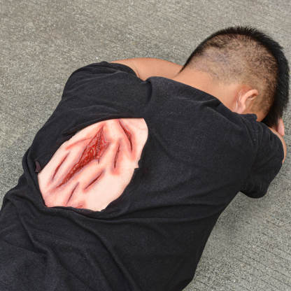 Large Laceration Wound Moulage for Prop