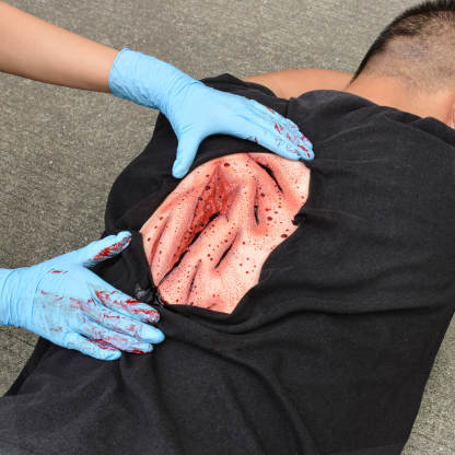 Large Laceration Wound Moulage for Stop Bleed Training