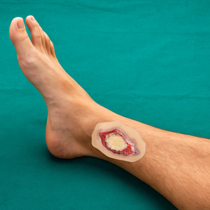 Self-Adhesive Ankle Fracture Wound Model