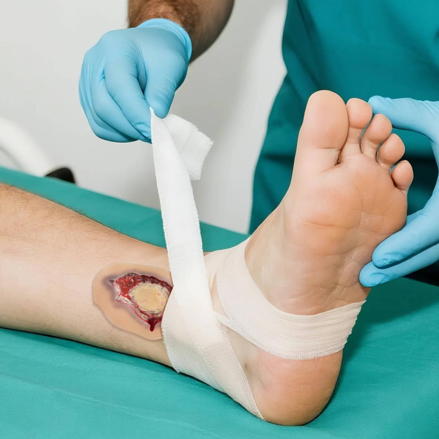 Self-Adhesive Ankle Fracture Wound Model