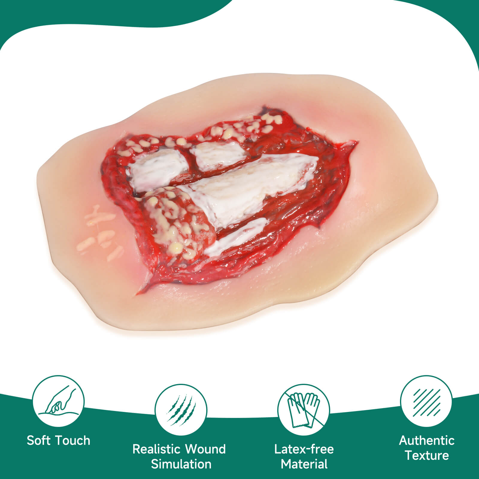 Adhesive Open Leg Fracture Wound Model