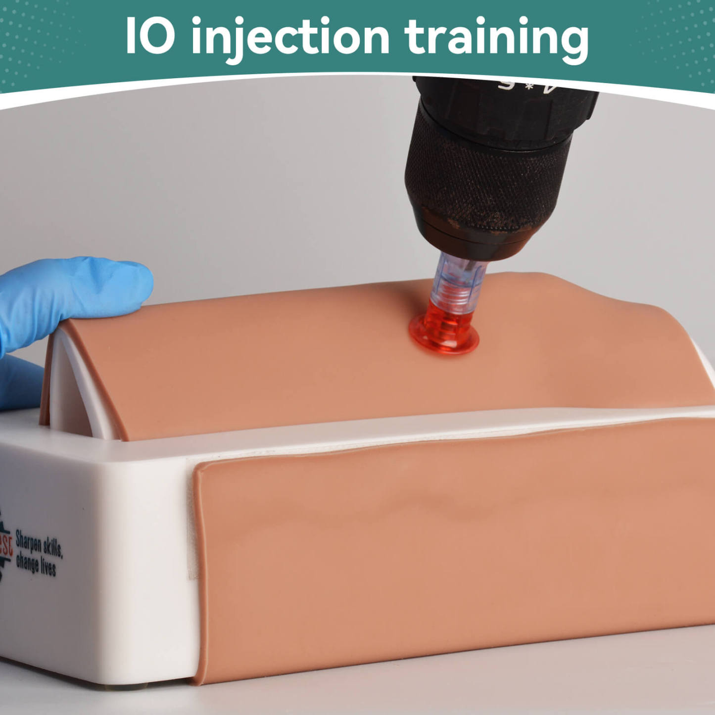 Adult Tibial IO Access Trainer with Skin Pad - Velcro & Sleeve