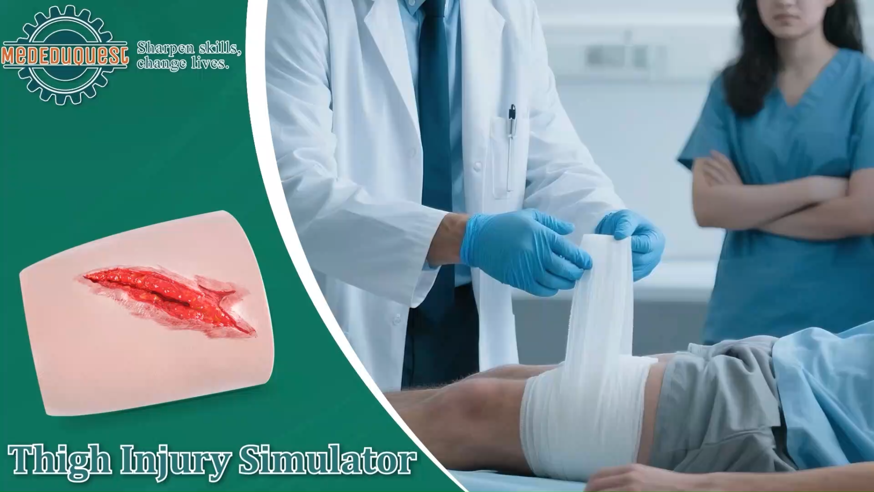 Wearable Thigh Puncture Wound Bleeding Control Trainer