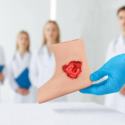 Wearable Ankle Gunshot Wound Packing Trainer