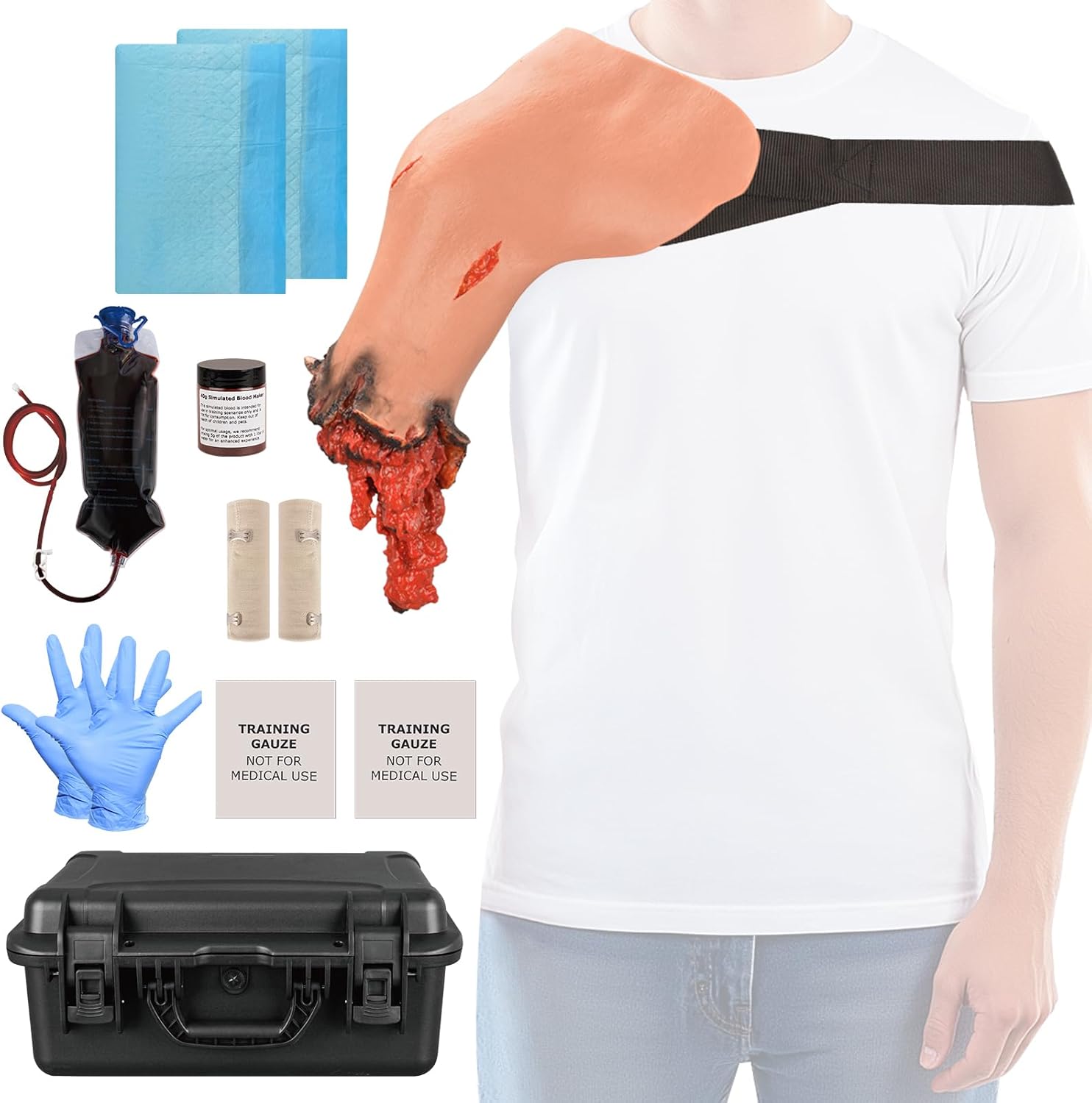 Arm Amputation Wound Trainer Kit for Tourniquet & Packing Practice