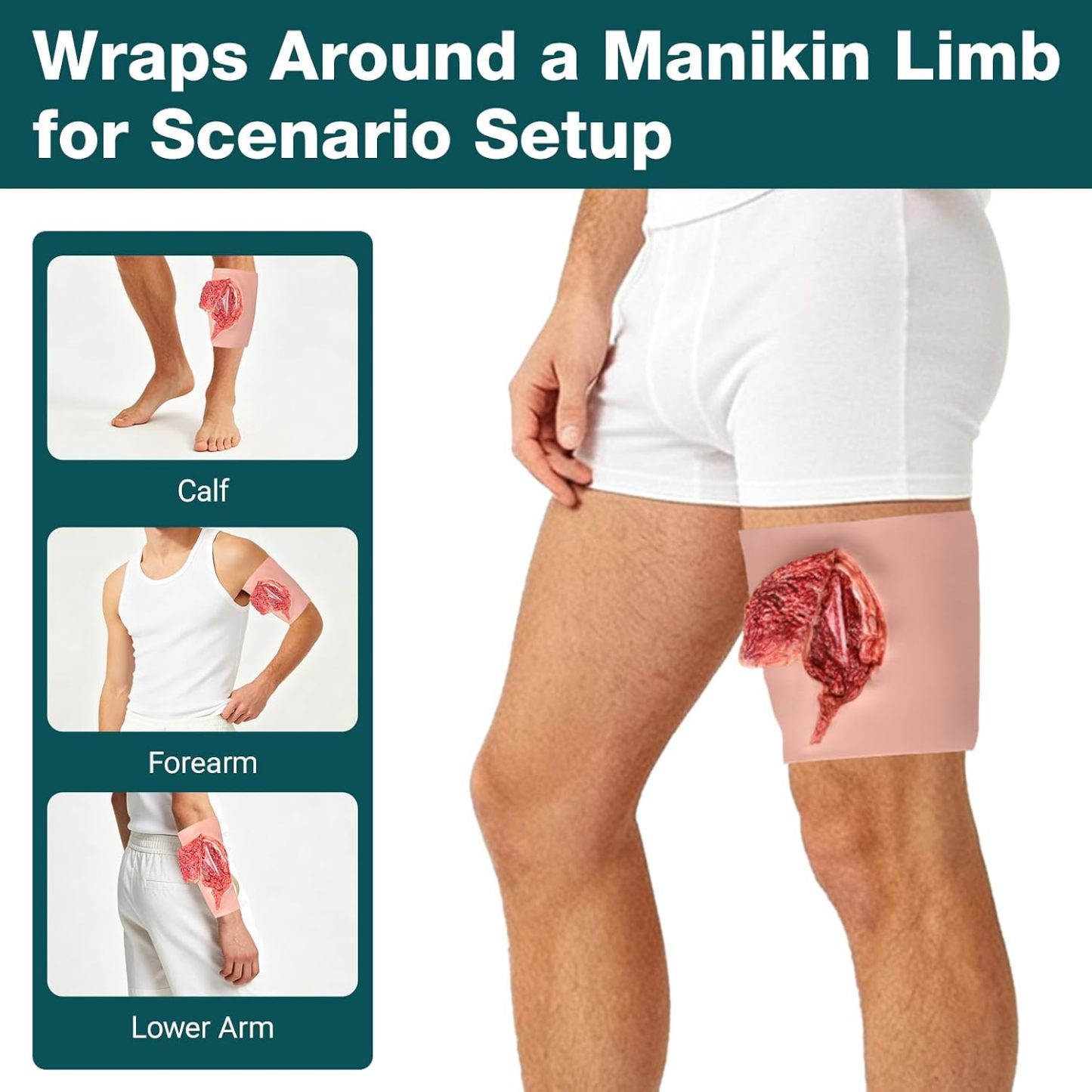 Wearable Calf & Forearm Avulsion Wound Simulator
