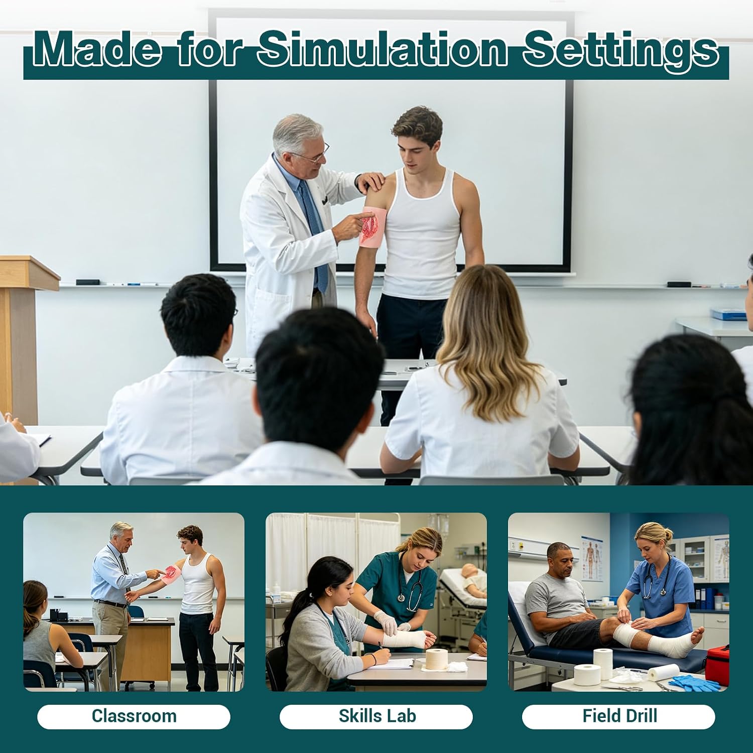 Wearable Calf & Forearm Avulsion Wound Simulator
