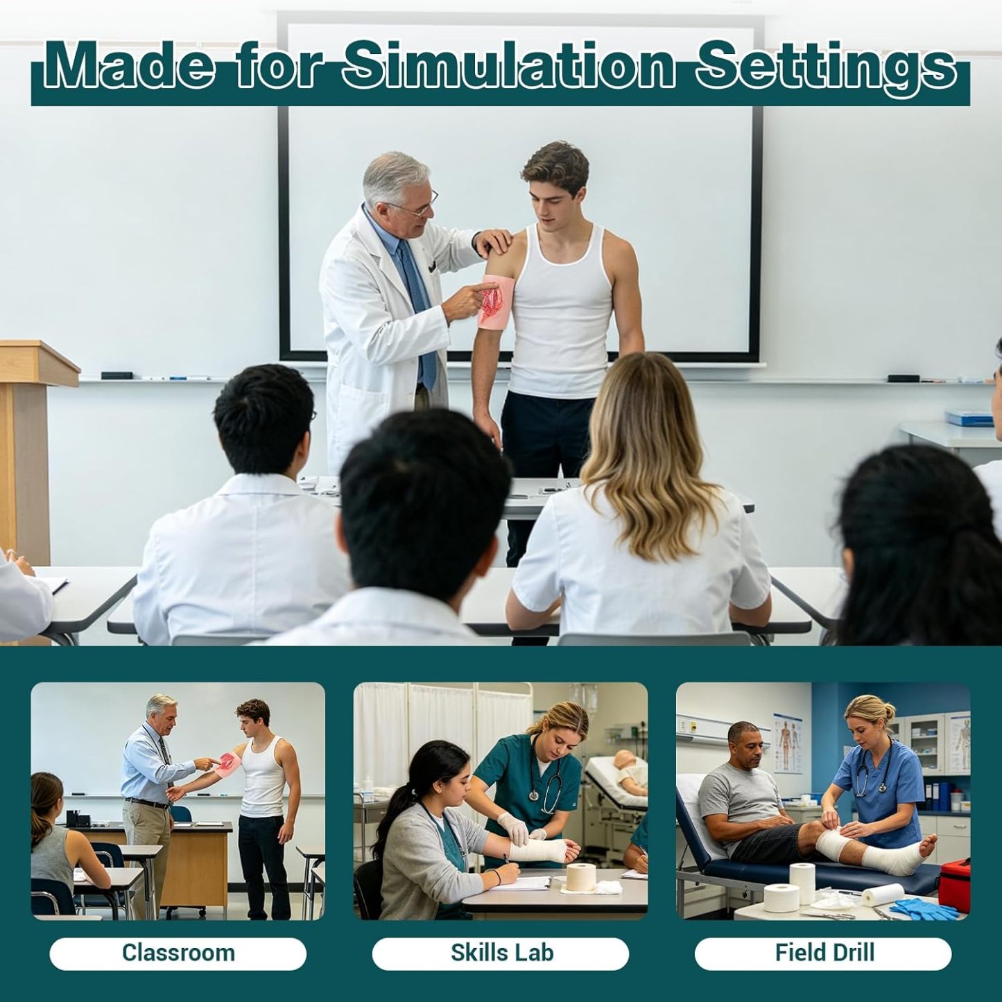 Wearable Calf & Forearm Avulsion Wound Simulator