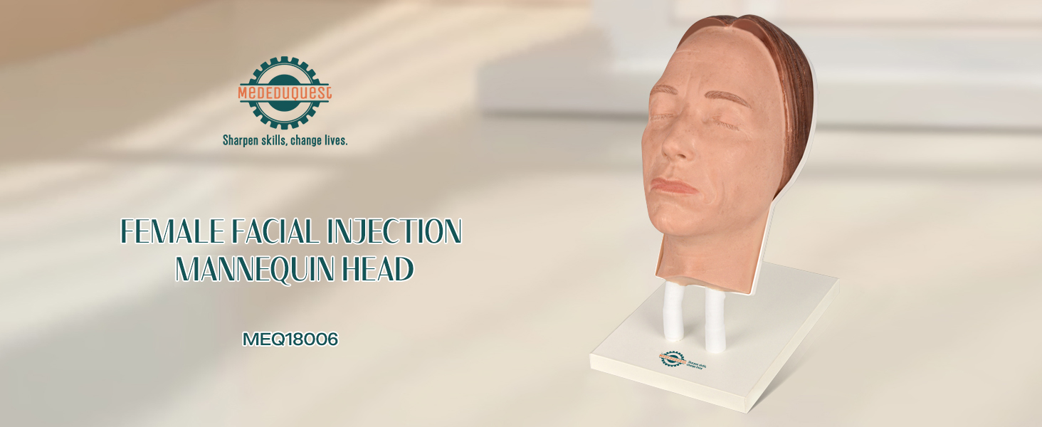Female Facial Injection Mannequin Head