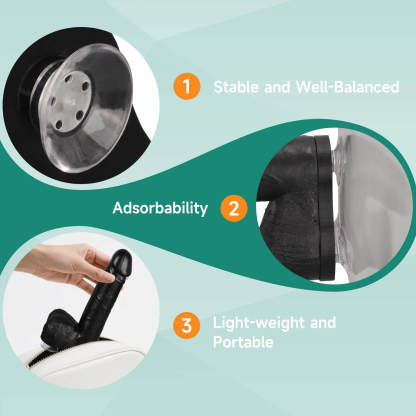 Black Condom Training Model with Suction Base, 3 Sizes