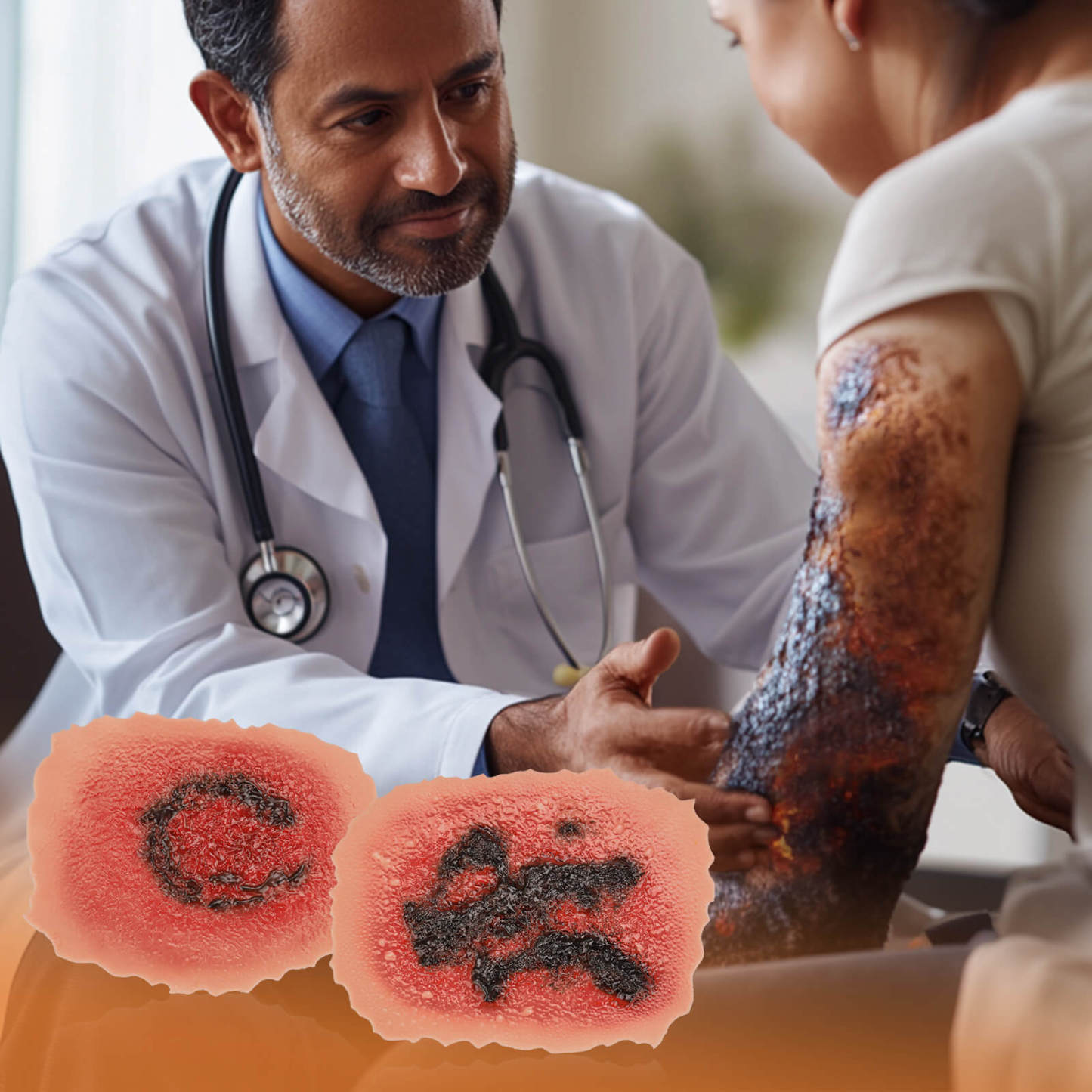 Skin Burn Wound Care Training Models