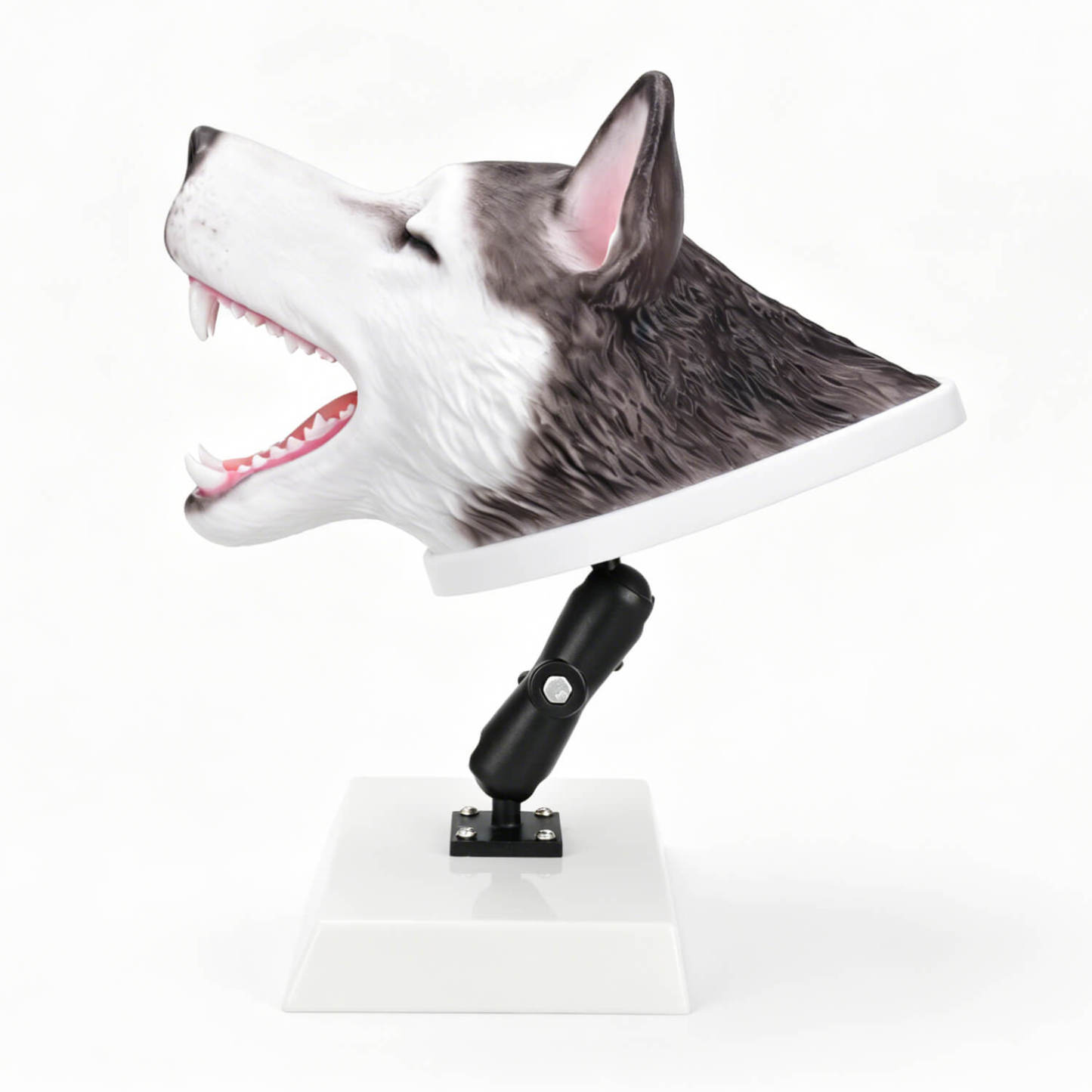 Canine intubation head with adjustable support stand