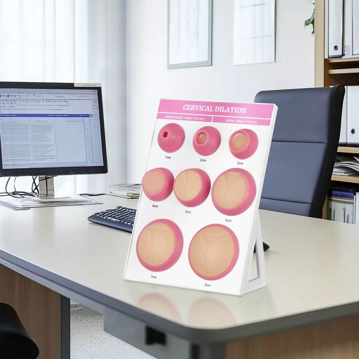 Cervical Dilation Simulator 1-8cm with Display Board for Midwifery & Obstetrics Training