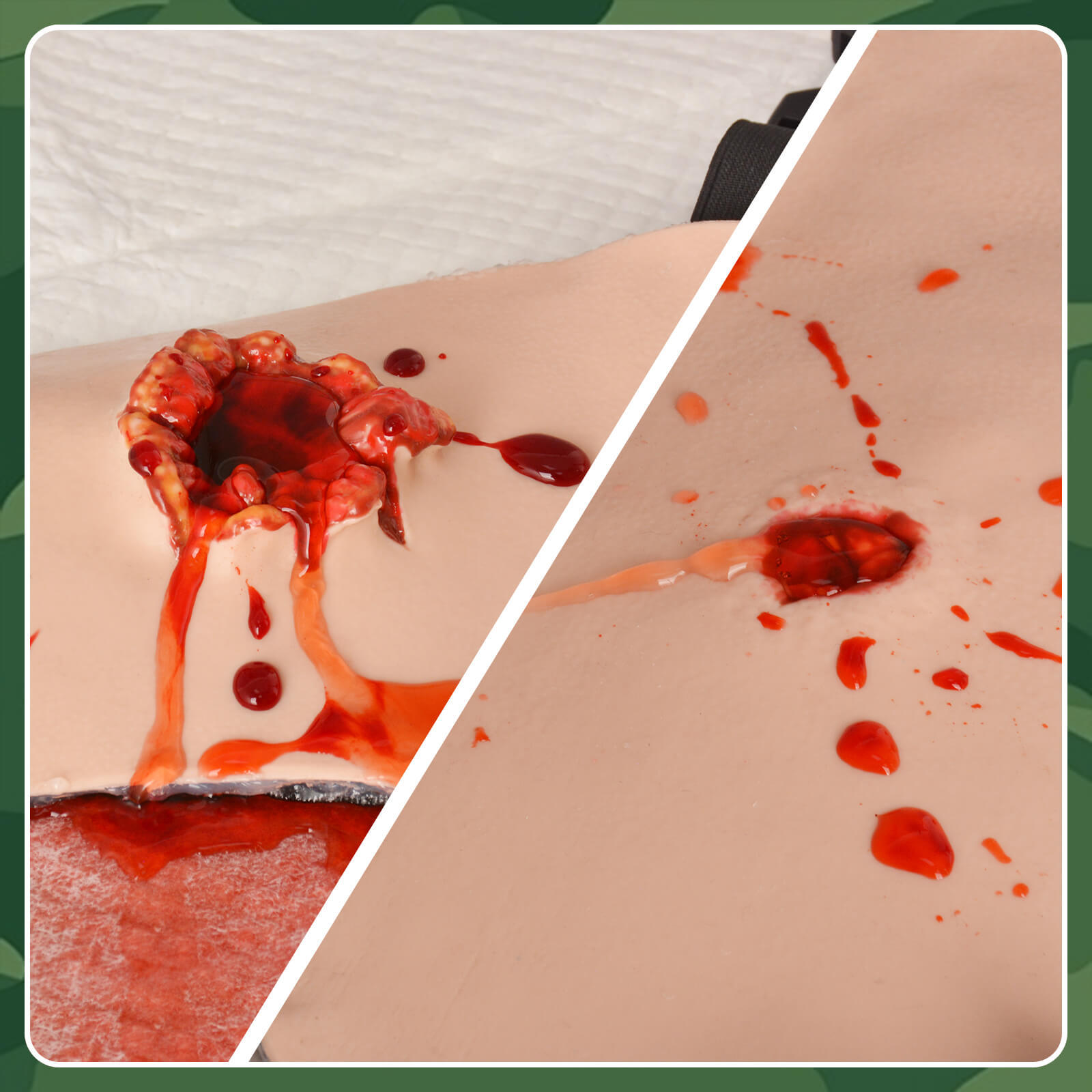 Wearable Chest Bullet Penetration Wound Model Training Kit