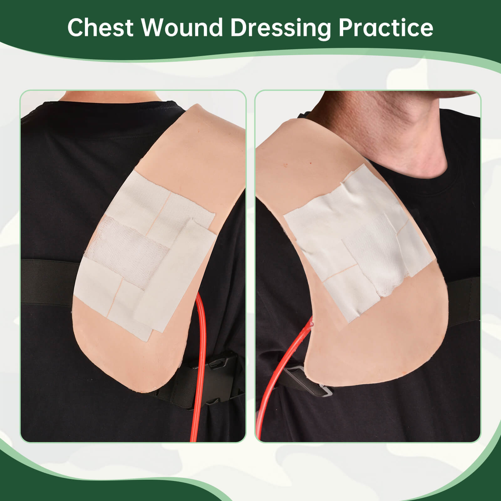 Wearable Chest Bullet Penetration Wound Model Training Kit