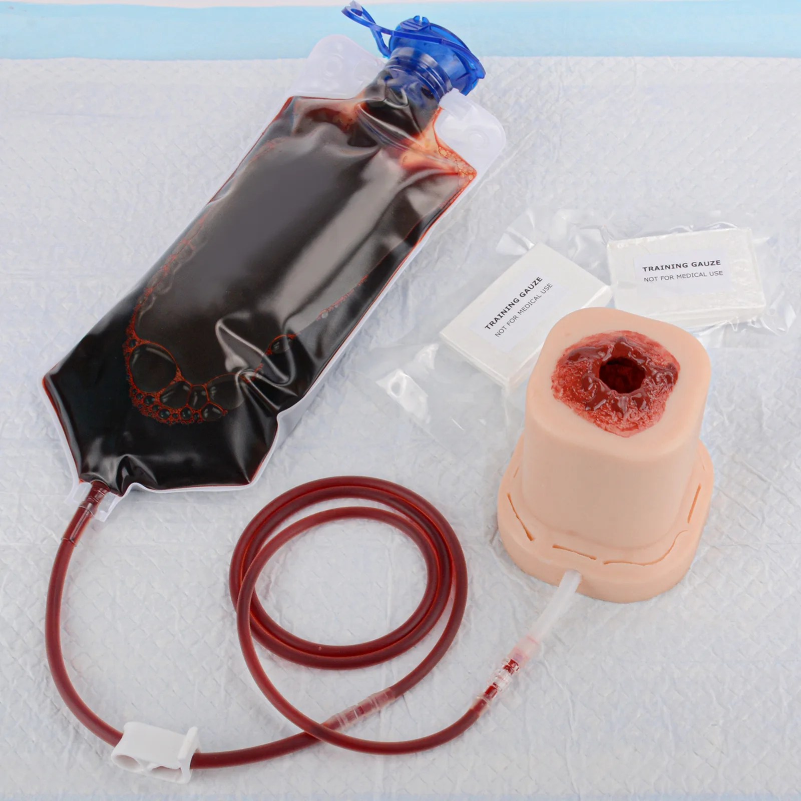 Columnar Gunshot Wound Packing Simulator with Suture