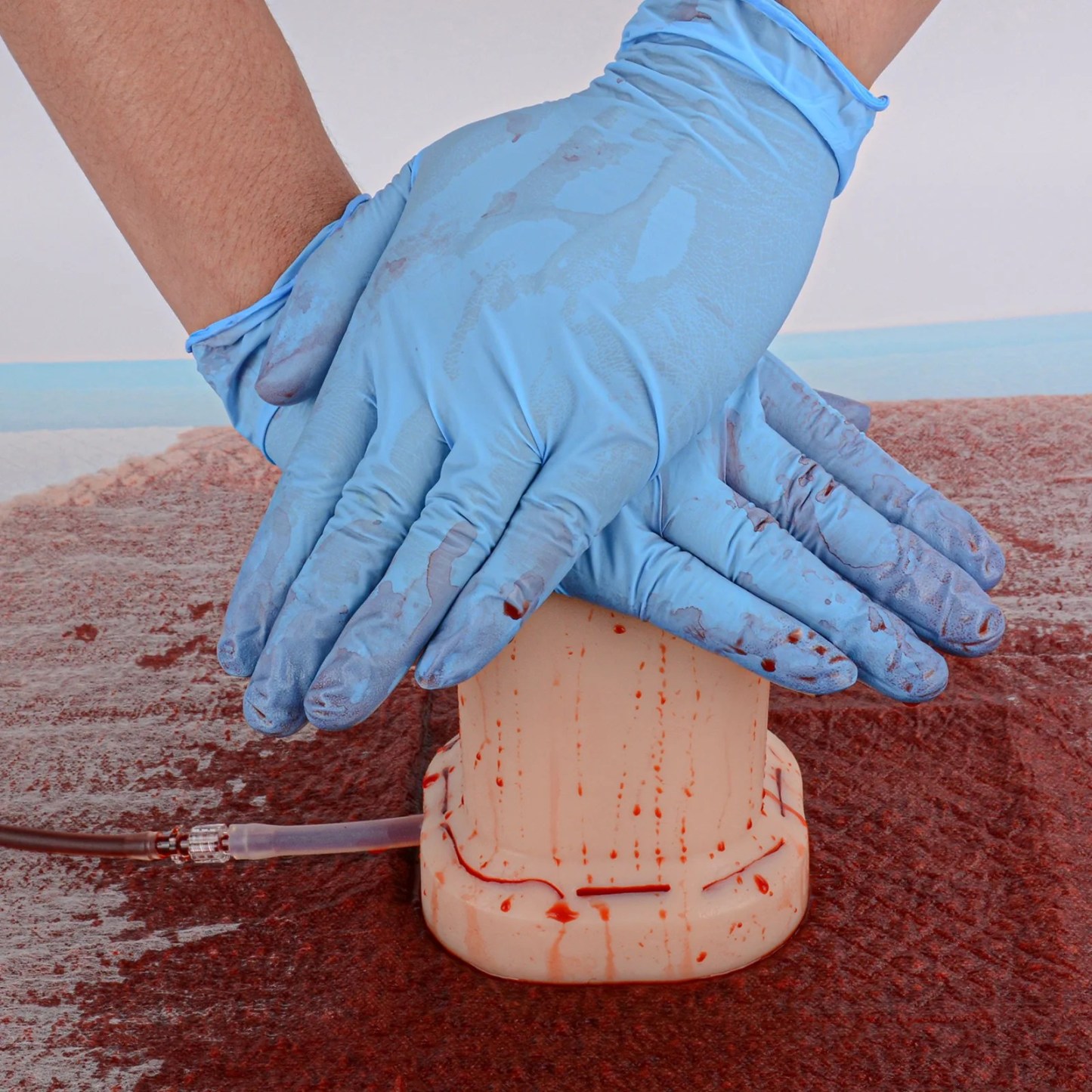 Columnar Gunshot Wound Packing Simulator with Suture