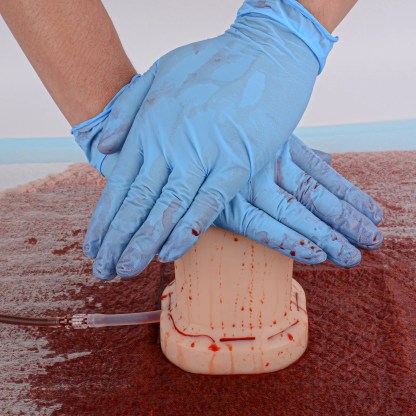 Columnar Gunshot Wound Packing Simulator with Suture