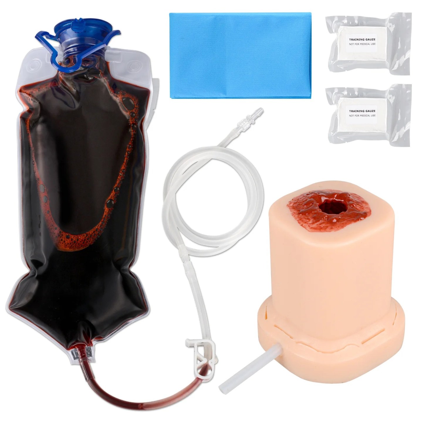 Columnar Gunshot Wound Packing Simulator with Suture
