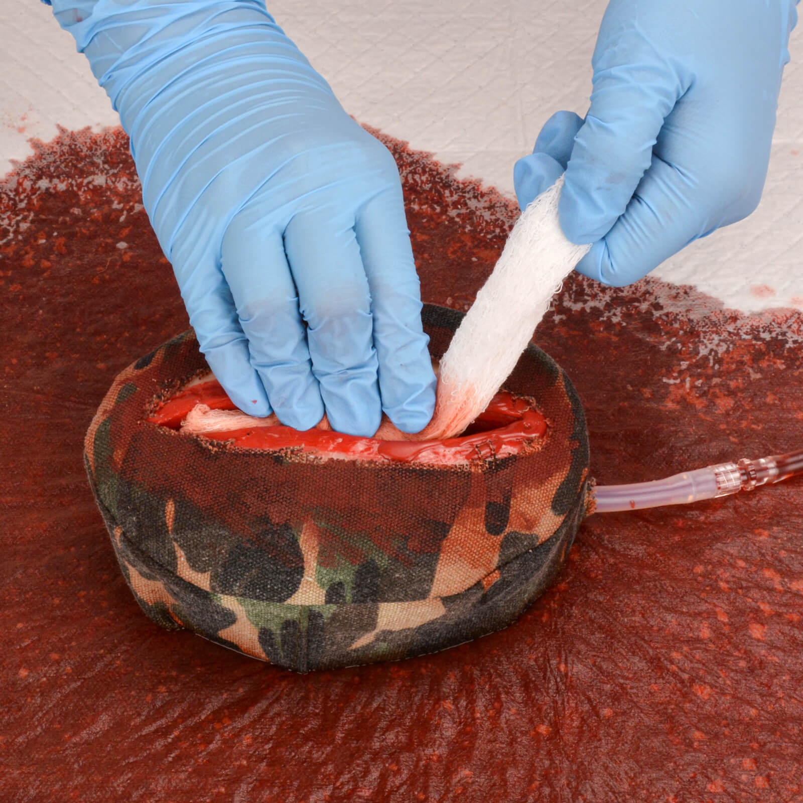 Bleeding Control Training with Covered Incision Wound Simulator