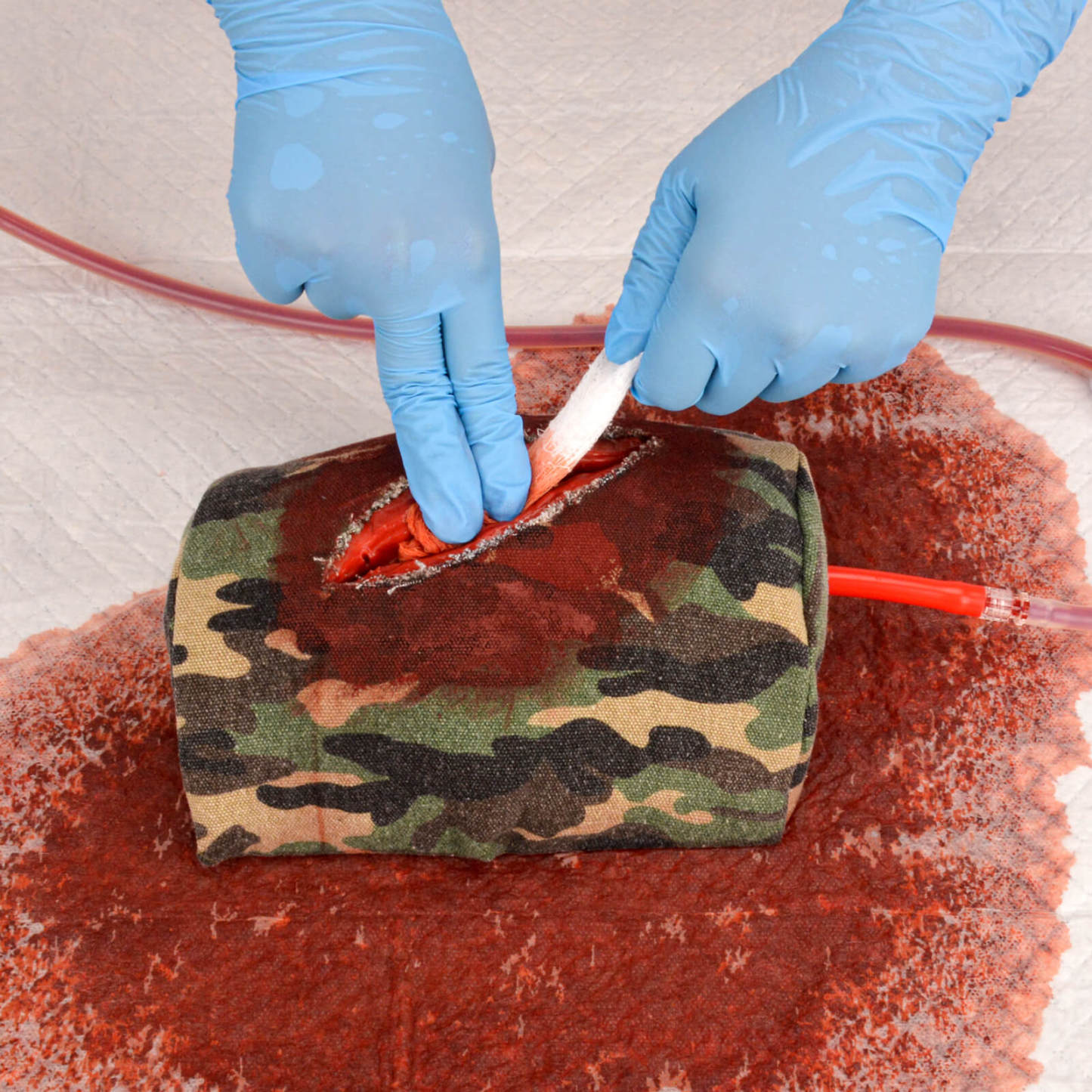 Covered Thigh Wound Bleeding Control Trainer