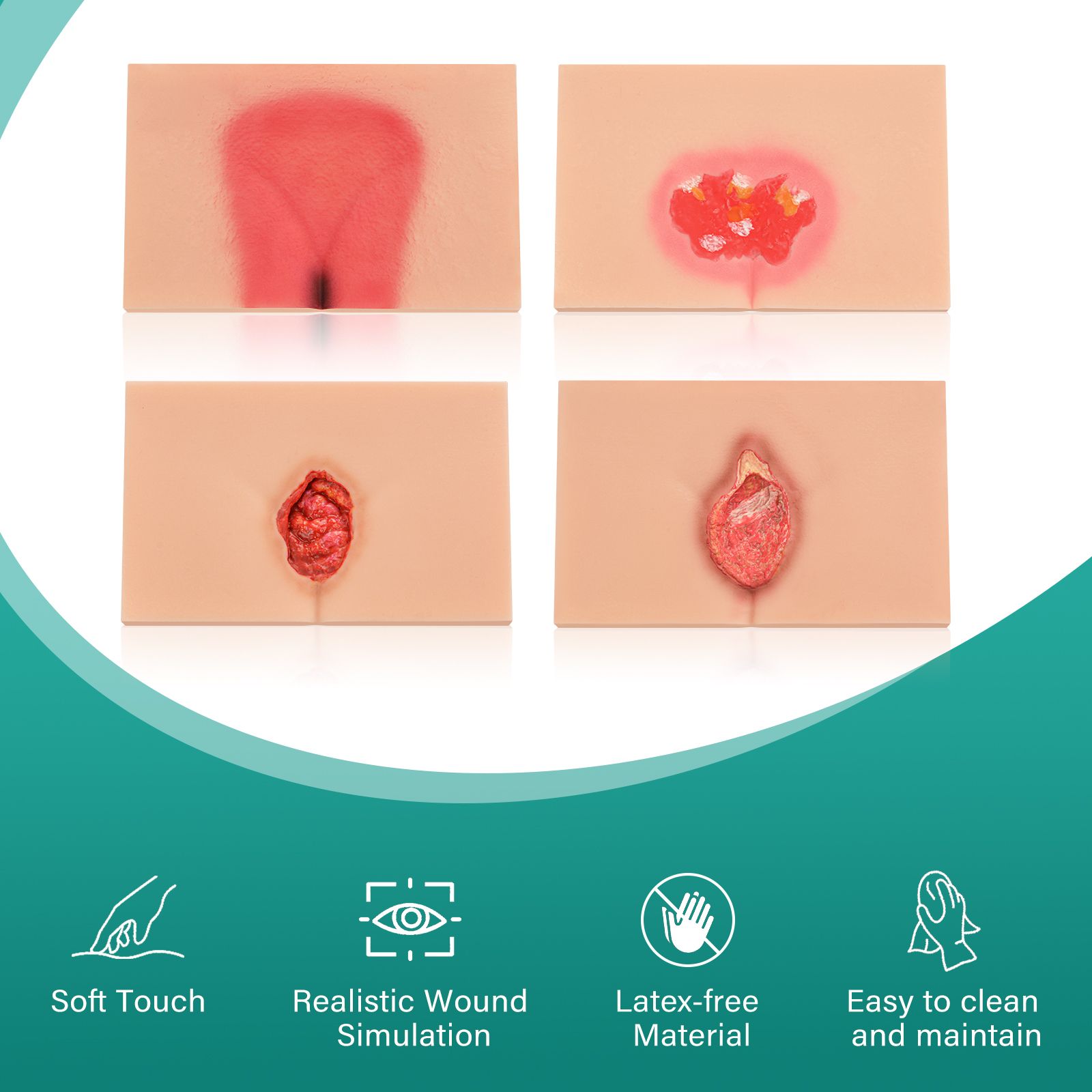 MedEduQuest Decubitus Ulcer Wound Care Model, Stage 1 to 4