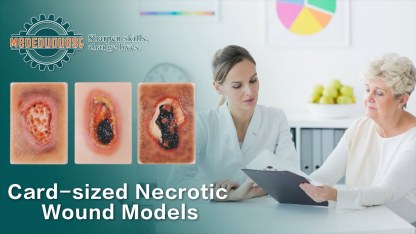 Card-sized Necrotic Wound Simulation Models