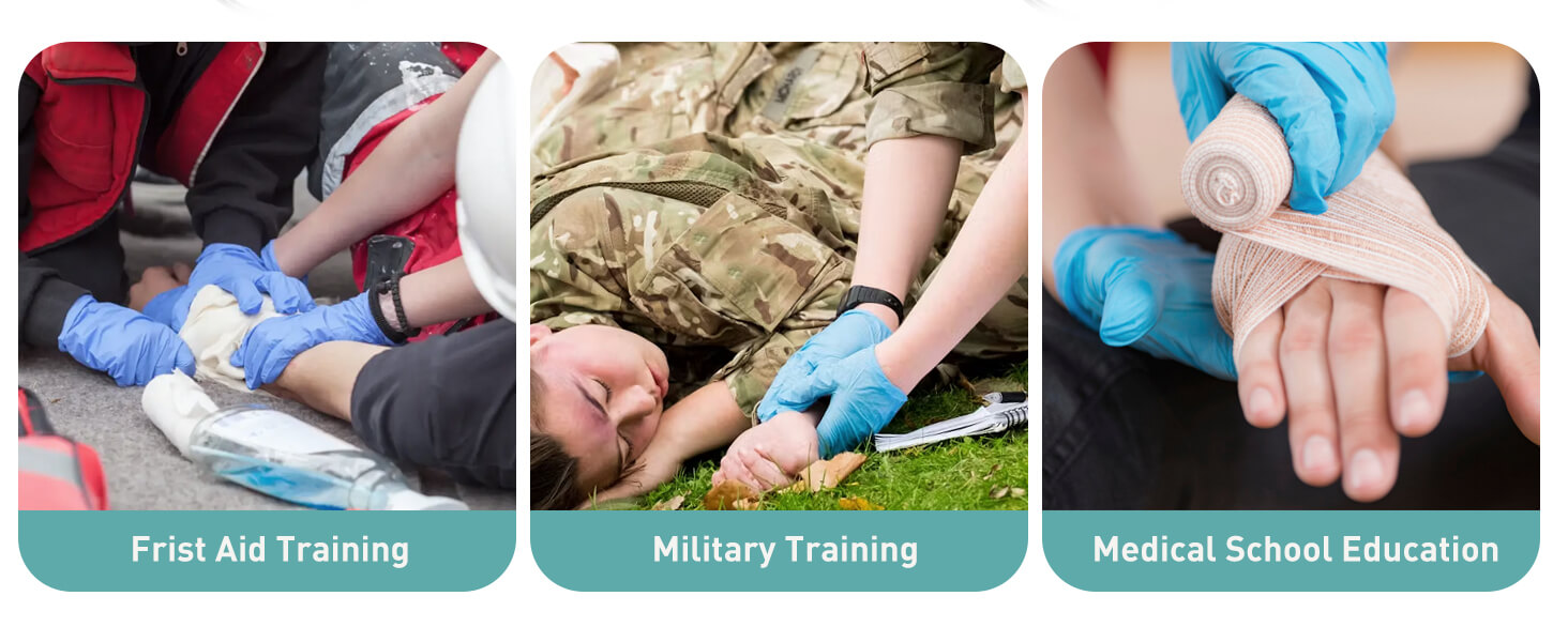 GSW Through Hand Stop The Bleed Training Kit for First Aid raining